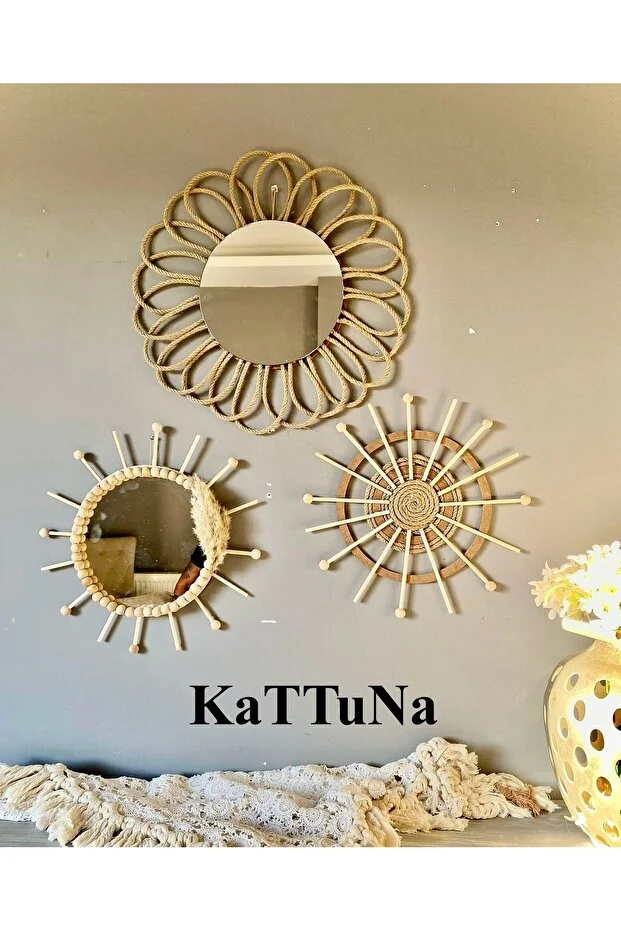 Jüt İp Ve Ham Boncuk 3’lü Set